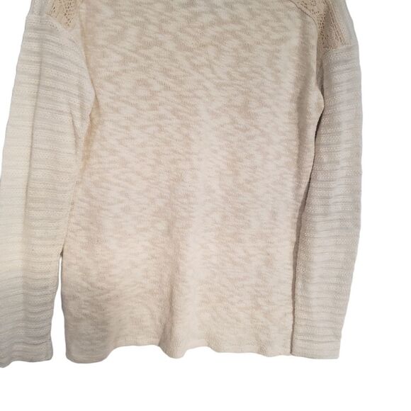 Anthropologie One September Sweater Small Crocheted Heirloom Creme Lace - Picture 7 of 16